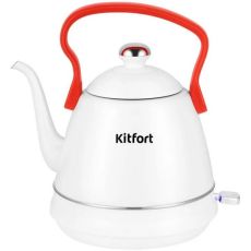 Электрический чайник KITFORT КТ-6793 белый/красный 1 л